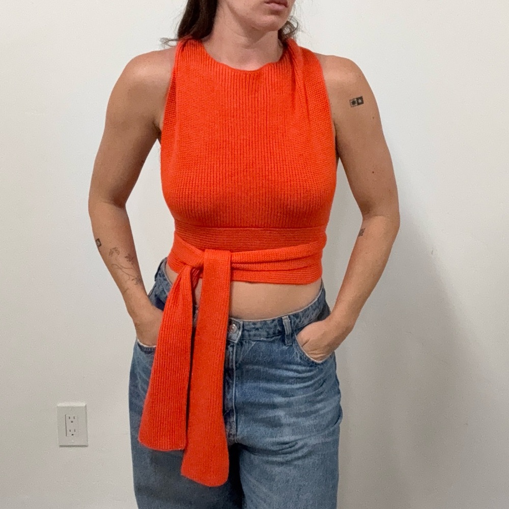 Orchid Multi-way Toe Knit Sweater Tank